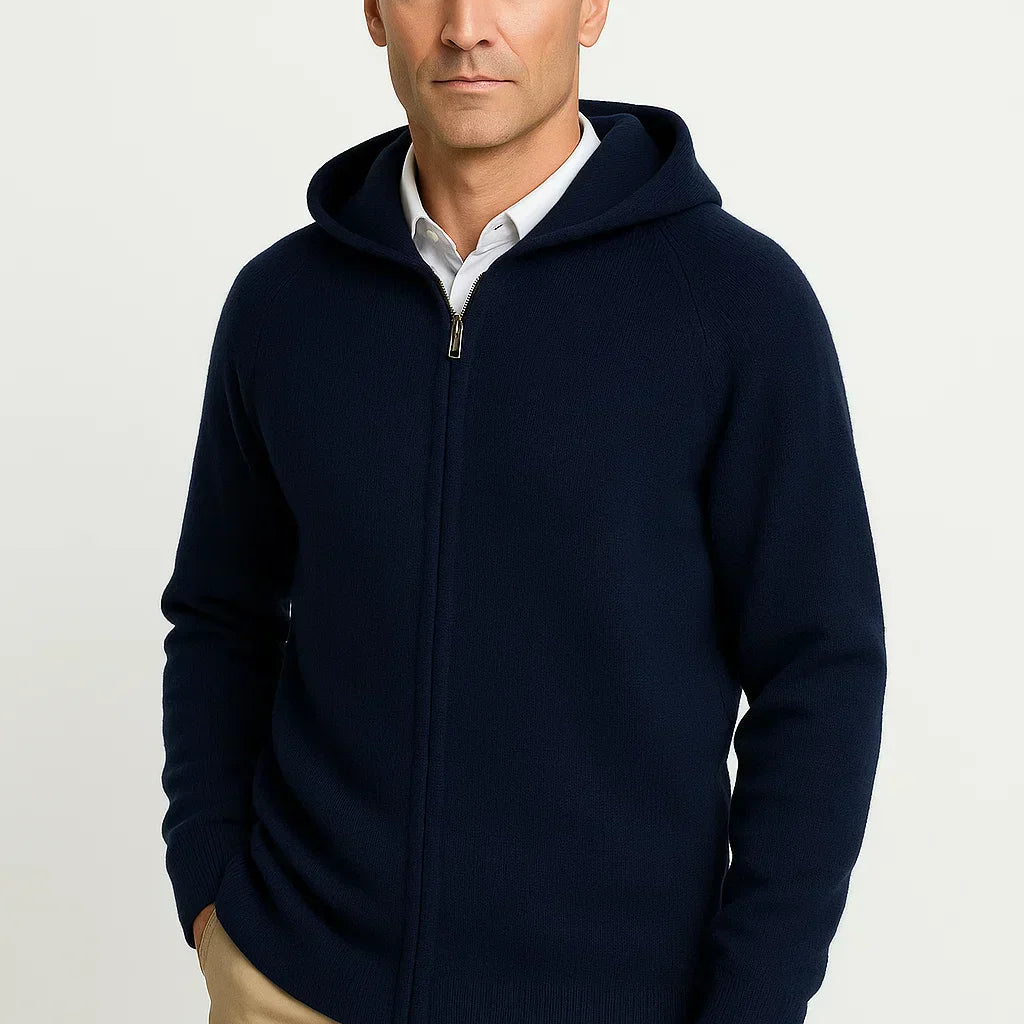 HOLLANDEN | MERINOWOL CARDIGAN MET CAPUCHON VOOR HEREN