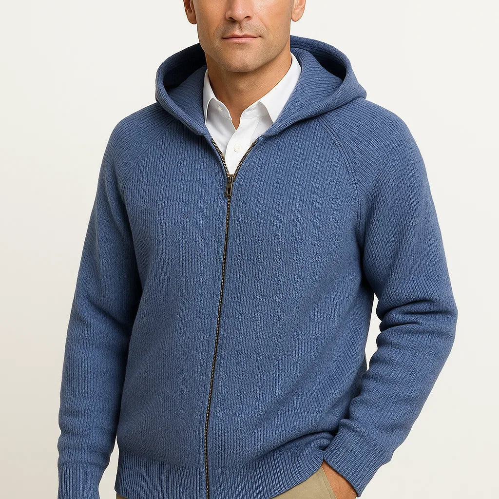 HOLLANDEN | MERINOWOL CARDIGAN MET CAPUCHON VOOR HEREN