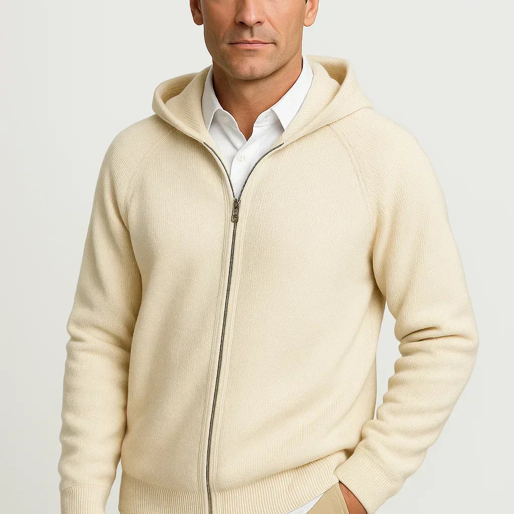 HOLLANDEN | MERINOWOL CARDIGAN MET CAPUCHON VOOR HEREN